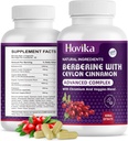 Berberina HCL capsule 1200 mg - Integratore berbero con cannella di Ceylon, cromo, miscela di verdure - Supporta il metabolismo e il sistema immunitario, Gut Health - 120 ct Facile da ingoiare Vegan Pills