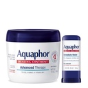 Aquaphor Advanced Therapy Healing Ointment Skin Protectant (14 Oz) + Healing Balm Stick con Avocado Oil and Shea Butter (0.65 Oz)