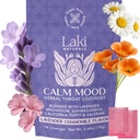 Laki Naturals Lavender Chamomile Calm Mood Functional Herbal Lozenges (14ct) Throat & Calming Hard Candies with Magnesium, Ashwagandha, California Poppy & Valerian. Vegan, senza zucchero, senza glutine