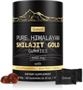 Himalayan Shilajit Gummies: Gold Grade Shilajit Ricco con Ashwagandha Acido Fulvic & 85+ Minerali Trace - No Aggiunto Zucchero - Individualmente Wrapped - per Uomini & Donne - 60 Gummy