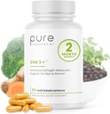 Pure Therapro Rx DIM 3+ | 60 tappi vegani - 2 mesi di alimentazione | DIM, curcumina e bioperina, supporta il metabolismo estrogeno sano in uomini e donne, supporto antiossidante e disintossicazione, grado farmaceutico