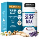 Dr. Nandi Sleep Max Natural Sleep Aid – Magnesio, GABA, 5-HTP & Taurine – REM Sleep & Deep Sleep Supplement Senza Melatonina – Non-Habit Forming Vegan Herbal Sleep Aid – Non-GMO – 60 capsule