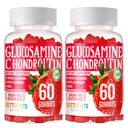 Glucosamina Condroitin Gummies con MSM & Elderberry Extra Strength - Supporto congiunto, Antiossidante Integratore di Supporto Immune per Adulti, Uomini & Donne. 120 Gummie di fragole