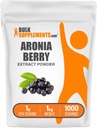 BulkSupplements.com Polvere di estratto di Aronia - Estratto di bacche di Aronia, supplemento di mirtillo - senza glutine, 1g per porzione, 1kg (2.2 lbs) (pacchetto di 1)