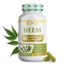 Estratto di Neem di Veda Organico, 1000mg - Integratore di erbe organico realizzato con polvere di foglie di Neem dell'India ayurvedica - Supporta la pelle radiante, Immune, Detox, risposta infiammatoria sana - 120 capsule vegetali
