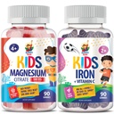 SUNNY SAM Iron Gummies for Kids & Magnesium Gummies for Kids & Adults - 500mg - Calma Magnesium Chews - Magnesium Citrate Chewable Supplement per Mood & Muscle Support