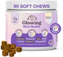 Bundle x Joy Glowing Skin e Coat Supplemento per cani, 90 Soft Chews, Probiotici per cani con Colostrum, Omega 3 acidi grassi, olio di salmone, e curcuma, Supporta allergie stagionali & Itchiness