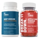 Dr. Tobias Profondo Probiotici Immune & Prebiotici e Mela Sidro Gummies, Supporta la salute digestiva, Gut Immune Funzione, Cleanse & Detox per uomini e donne con 4.4. Mio di CFU & La Madre