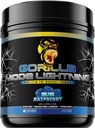 Gorilla Mode Lightning Pre-Workout - Extreme Energy · Laser Focus · Pompe potenti · Peak Performance - 550mg Caffeina, 13500mg L-Tyrosine, Alpha-GPC– 808g (Blue Raspberry)