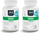 365 by Whole Foods Market, MSM 1000Mg, 90 compresse (Pack of 2)