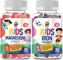 SUNNY SAM Iron Gummies for Kids & Magnesium Gummies for Kids & Adults - 100mg - Calma Magnesium Chews