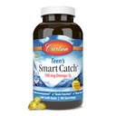 Carlson - Smart Catch dell'adolescente, 700 mg Omega-3s, sviluppo cognitivo, funzione del cervello & Vision Support, limone, 180 Softgels