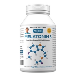 ANDREW LESSMAN Melatonin-3 mg - 60 capsule - Livelli fisiologicamente bilanciati per promuovere naturalmente il sonno riposante. Regola Daily Circadian Rhythm. Facilita il sonno. No Morning Hangover