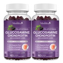 Mulittea Glucosamine Chondroitin Gummies - Supplemento di supporto congiunto ad alta resistenza con MSM & Elderberry per giunto naturale, supporto immunitario antiossidante per adulti, uomini & donne-(2 pacchetto)