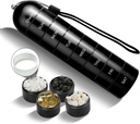 Organizzatore di pillole settimanali, 7 giorni Extra Large CapacitÃ Box Case, contenitore del supporto del padiglione, impermeabile e grande scomparto per il mantenimento di supplementi, vitamine, olio di pesce e medicina (nero)
