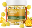 90 Conte Magnesio Glycinate Gummies 400mg w/Ashwagandha Supplemento - Zucchero Zinco Gratuito Magnesio Glycinate Supplemento Ashwagandha Gummies per Adulti ananas Flavor