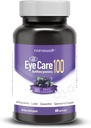 NANOWELL EyeCare Anthocyanins 100 - Eye Health Supplement con Bilberry, Zeaxanthin, Lutein, Anthocyanins, Vitamina A, E, Selenium & Copper - 60 Softgels, 60 giorni di alimentazione