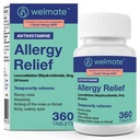 WELMATE - Levocetirizine Dihydrochloride 5mg (360 ct) - Non Drowsy Allergy Medicine - 24 ore - Antihistamine - Pillole di Allergia Generico - Medicina Over-The-Counter