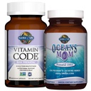 Giardino della vita Prenatale Multi + DHA Bundle: Vitamina Codice Prenatale crudo Multivitamina con Folate, 90 capsule vegetariane Plus Oceans Mom DHA Una volta Quotidiano, 350mg DHA Fish Oil, 30 Strawberry Softgels