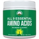 Tutti i 9 aminoacidi essenziali polvere. Pre + durante + post allenamento con EAA + BCAA per energia, crescita del muscolo e recupero. Non OGM BCAA e EAA polveri per uomini + donne. 3 ° partito testato. Wildberry
