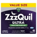 ZzzQuil ULTRA, Sleep Aid, Doxylamine Succinate 25mg, Sleep Aids for Adults, Nighttime Sleep Aid, 48 Tablet
