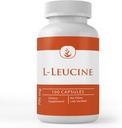 PURE ORIGINAL INGREDIENTI L-Leucina, (100 capsule) Sempre puro, Nessun Additivo o Filler, Verificato laboratorio