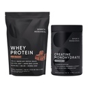 Sport Research® Creatine Monohydrate (1.1 LBS) e Olandese Chocolate Whey Protein (5.42 LBS), The Dynamic Duo for Lean Muscle Building, Miglioramento delle prestazioni e della resistenza & Workout Recovery