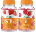 Vitamina vitale D3 + Vitamina K2 + Vitamina E, Gummies Bundle - Grande Degustazione, Supplemento di vitamina, Senza glutine, OGM libero, pancia masticabile