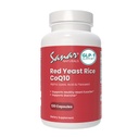 Sanar Naturals Red lievito di riso, CoQ10 Supplemento - Supporta la funzione sana del cuore, l'energia e la stamina - Non OGM, senza glutine, Vegan, 120 capsule