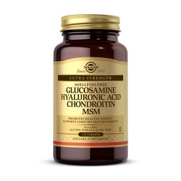 Solgar Glucosamine Acido Ialuronico Condroitina MSM, 120 compresse - Supporti Giunti Sani - Supporta Gamma di Movimento & Flessibilità - Extra Forza, Pesce Conchiglia Libero - Non OGM, Gluten Free - 40 Servings