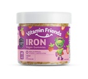 Vitamina Friends - Vegan Multivitamin & Iron for Kids - Supporto nutrizionale giornaliero Gummies w/Ferrous Fumarate B-Complex, Vitamina C, Zinco, Biotina - Funzione corpo & Anemia - Fragola, (alimentazione di 60 giorni)