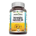 Incredibile Omega Norwegian Cod Liver Oil 1250 Mg Softgels Supplemento | Omega-3, EPA, DHA, Vitamina A, Vitamina D & Vitamina E (Orange | 250 Count)