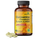 Futurebiotics Glucosamine Chondroitin Turmeric & MSM Advanced Joint Formula, Supporta giunti sani e mobilità - Non-GMO, 90 capsule