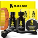 Il Beard Club Enhanced Beard Beard Growth Kit - Derma Roller, Beard Growth Oil (2PK), Sandalwood Beard Beard Balm, Comb - Set regalo