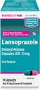 HealthCareAisle Lansoprazole 15 mg - 14 capsule di rilascio ritardato - Riduttore di acido, tratta frequenti bruciore di stomaco