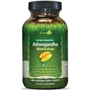 Irwin Naturals Extra Strength Ashwagandha Mind & Body Erbe adaptogene Supporta la risposta di stress, l'umore, le prestazioni fisiche e mentali con Cordyceps, curcuma, BioPerine & More - 60 Liquid Softgels