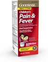 Liquido di recupero del dolore dei bambini di GoodSense, Gum di bolla Flavor, Acetaminophen 160 mg/5 mL, Riduttore di dolore efficace / Riduttore di febbre per i bambini età 2-11, 4 Oz