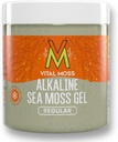 VitalMoss St Lucia Sea Moss Gel Regolare, Wildcrafted Alkaline Sea Moss con Minerali Vitamine e Antiossidanti, Thyroid e Integratore di Supporto Immune, Raw, Unflavored e Vegan Friendly, 16oz