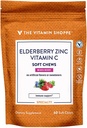 Elderberry, Zinc & Vitamin C Soft Chews - Supporto Immune - Bacca Mista (60 Soft Chews)
