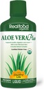 Country Life Realfood Organics Liquid Aloe Vera Plus - Supporta la salute digestiva e il sistema immunitario - con Slippery Elm, Ginger, Turmeric, Peppermint - Organic ACTIValoe, Qmatrix Process - 32 oz