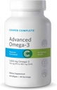 Cooper Complete - Advanced Omega 3 - Fish Oil Supplement, Concentrated EPA + DHA Omega-3 acidi grassi 1400 mg - 60 Softgels per bottiglia. Confezione da 3