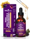 KIKI Green Liquid Irish Sea Moss + Elderberry Drops - Ultra Concentrated Sea Moss Supplemento da Raw Sea Moss and Elderberry for Immune Support, Health Support, 2 Fl Oz