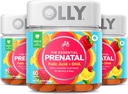 Gomma Multivitamina Prenatale Olly, Acido Folico, Vitamina D, Omega DHA, Supplemento masticabile, Citrus 60 Gummies 3 Conte