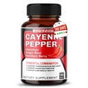 Cayenne Pepper Capsules - Ultra Complex con Cinnamon, Ginger, Cardamom, Hawthorn Berry - Digestione di supporto, Circolazione & Benessere generale (180 Conteggio (Pack of 1))