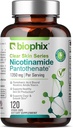 biophix B-3 Nicotinamide Pantothenate 1350 mg 120 Vcaps - Clear Skin Series B5 Acido Pantotenico Naturale Flush-Free Niacin Nicotinico - Supporta la salute delle cellule della pelle
