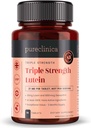 Pureclinica Lutein 30mg con Zeaxanthin 1000mcg – Supplemento Triple Strength, 90 compresse (3-Month Supply)