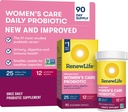Renew Life Ultimate Flora Women's Care Probiotic, 25 miliardi di CFU, 90 capsule (Package May Vary)