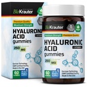 BIO KRAUTER Acido Ialuronico Gummies w/Vitamina C - 250 mg - 60 Vegan Chews - Integratori di acido ialuronico - Pectin-Based