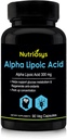 ALA Supplemento – Acido lipoico alfa 300mg | 90 capsule di veg | Supporto antiossidante organico | Acido alfa-lipoico | Acido alfa-lipoico Alfa Lipoico | Acido lipoico alfa | Capsule ALA