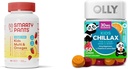 SmartyPants Kids Multivitamin Gummies, Sugar Free: Omega 3 (ALA) & OLLY Kids Chillax, Magnesium Gummies Plus L-teanina, Lemon Balm, Calm Chews for Kids 4+, Sherbet Flavor - 50 Count (Pack of 1)